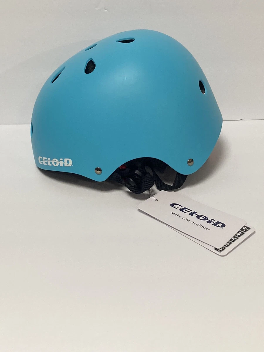 Skateboard helmet on sale on head