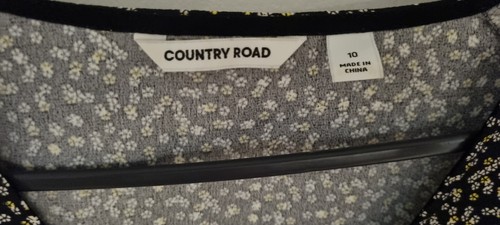 Country Road Blouse Size 10 Floral Office Casual Smart Top Classic - Picture 4 of 7