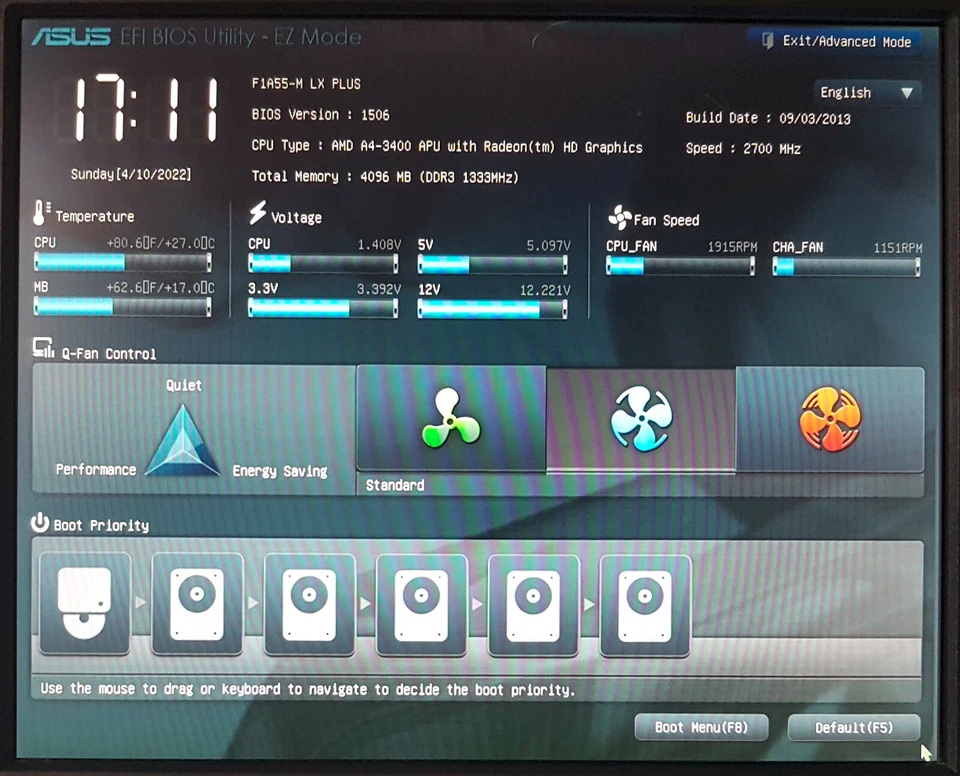 ASUS F1A55-M LX PLUS Micro ATX Motherboard w/ AMD FM1 A4-3400 CPU, Backplate - Image 2 of 4