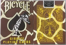 Bicycle GIRAFFE Skin Print 808 Rider Back Deck Playing Cards Safari Animal Zoo
