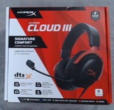 HyperX Cloud III Over-Ear Gaming Headset - Black/Red NEW SEALED