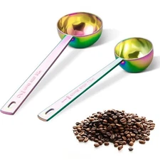 Premium coffee scoop set set of 2 Metal stainless steel long handle coffee sco