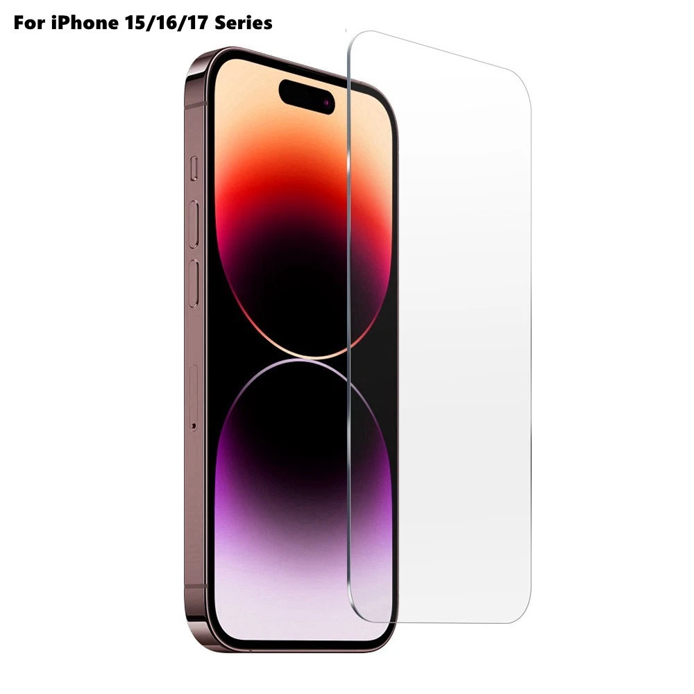 2X Tempered Glass Screen Protector F iPhone 18 17 16 15 14 13 12 11 Pro Max Plus