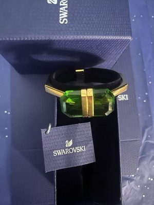 Swarovski Lucent Stunning Green Crystal Bangle Magnetic clasp Bracelet with Box