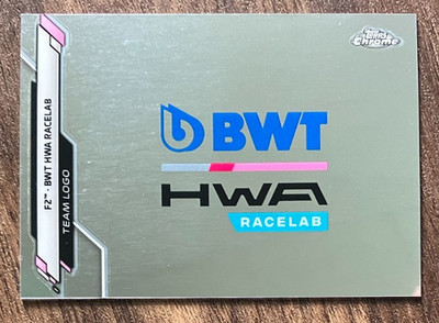 BWT HWA Racelab Logo #127 - 2020 Topps Chrome Formula 1 F1 F2 Card - CLEAN NM