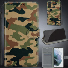 Samsung Galaxy A02s / M02s Camo Wallet Flip Case Cover Card Slots Strap
