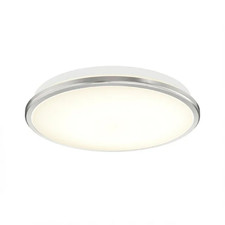 Artika 13FM-VA-CH Modern LED 13 In. Flush Mount Ceiling Light Fixture, Silver