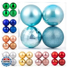 XmasExp 4in Large Christmas Ornaments Christmas Ball Ornaments Giant Tree Dec