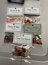 Jesse James Dress It Up Buttons Lot Of 5 New Packs Crafting Christmas Fall++