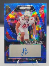 2024 Prizm Draft Picks Jonah Ellis SSS-JES Auto Blue Ice 19/75 Rookie