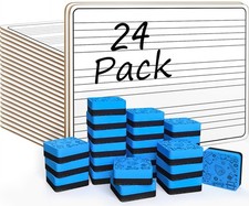 SCRIBBLEDO 24 Pack Dry Erase Music Staff White Boards 9" X 12 Inch Lapboard D...