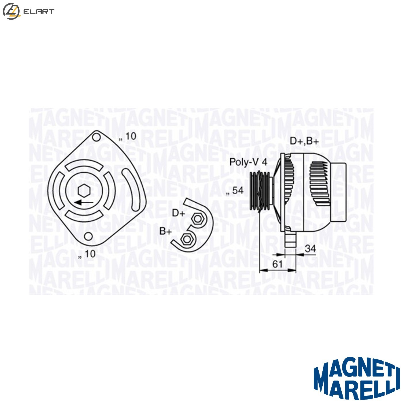 ALTERNATOR 063377030010 FOR ALFA ROMEO FIAT GRANDE/PUNTO 500/C DOBLO/Cargo/MPV