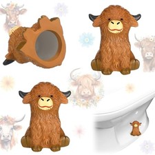 2 Pack Toilet Bolt Caps Decorative Toilet Bolt Screw Covers Brown Highland Cow