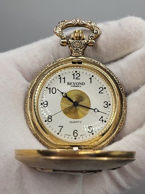 Rare [N. MINT] 46mm Beyond AMERICA Quartz Pocket Mens Watch 