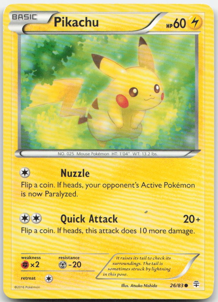 Pikachu 26/83 Generations Common Pokemon MP