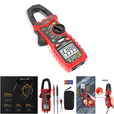 Digital Clamp Meter T-RMS 6000 Counts Multimeter Voltage Tester AC/DC Current