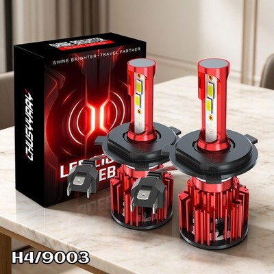 For 2007-2014 Honda Crv CR-V Headlight Kit H4/9003 White Bulbs HI/Low Beam 2x