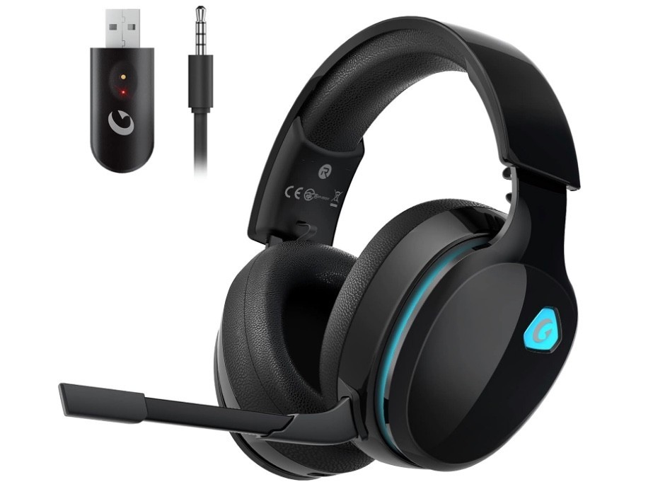 Gtheos 2.4GHz Wireless Gaming Headset for PS5 PS4 PC Fortnite Call of Duty