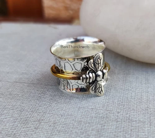 Silver Bee Ring, Honey Bee Ring, Handmade Ring, 925 Silver Sterling RingAll Size