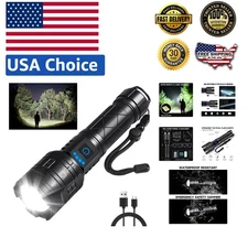 Adjustable Waterproof Tactical Flashlight - Rechargeable, 5 Modes, 12 Hour Run