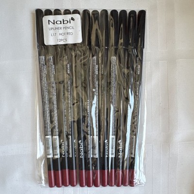 NABI LIPLINER PENCIL, L17 HOT RED, LIP LINER, PENCIL, 0.06 OZ. #12 PACK