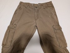 Carhartt Force Relaxed Fit Cargo Pants Brown Ripstop Cotton Pockets Straight Leg