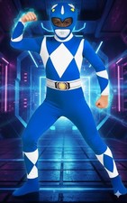 Spirit Halloween Mighty Morphin Power Ranger Blue Toddler 5T-6T Costume