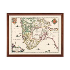 Mapa antiguo de Stavanger 1640 - Decoración de pared vintage de Noruega Pr