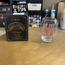 (2) In My Forties Era Wine Glass - Gift - 15 Oz, NEW