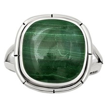 Natural Malachite Eye - Congo 925 Sterling Silver Ring s.7 Jewelry R-1012