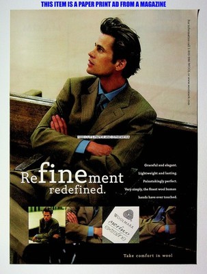 Woolmark Merino Wool Suit 1998 Trade Print Magazine Ad Poster ADVERT