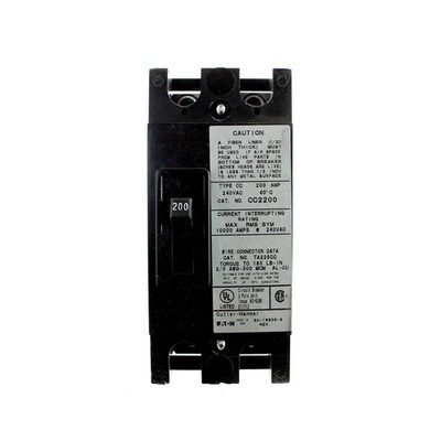 Cutler-Hammer Circuit Breaker Main CC 2P200A CCV2200