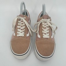 Vans Old Skool Pink Suede Canvas Low Top Sneakers Women  s Size 5 Skate Shoes