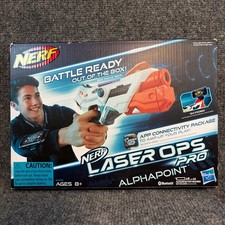 Nerf Laser Ops Pro AlphaPoint 2 Pack App Connected Blasters Toy Guns Set NEW B