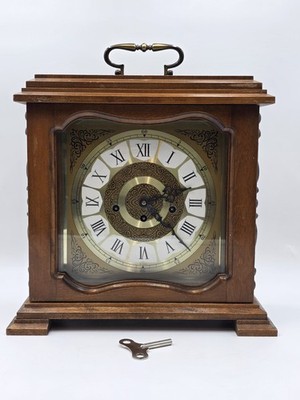 Vtg Franz Hermle 340-020 Mantel Clock W Germany 8-Day Westminster