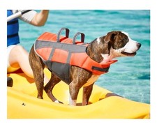 Dog Life Jacket 30-55 lbs Large Girth 21"-25" Orange Frisco Life Jacket Medium