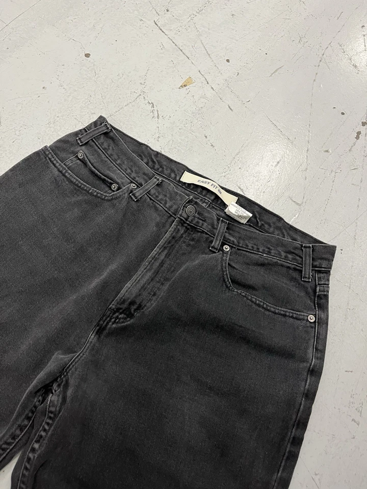 Vintage Gap Jeans Mens 36 30 Black Easy Fit Straight Denim Cotton Comfort Y2K - Image 3 of 4