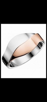 Calvin Klein Senses Damen Armreif Armband Edelstahl Silber Rosegold Gr. XS  KJ5D