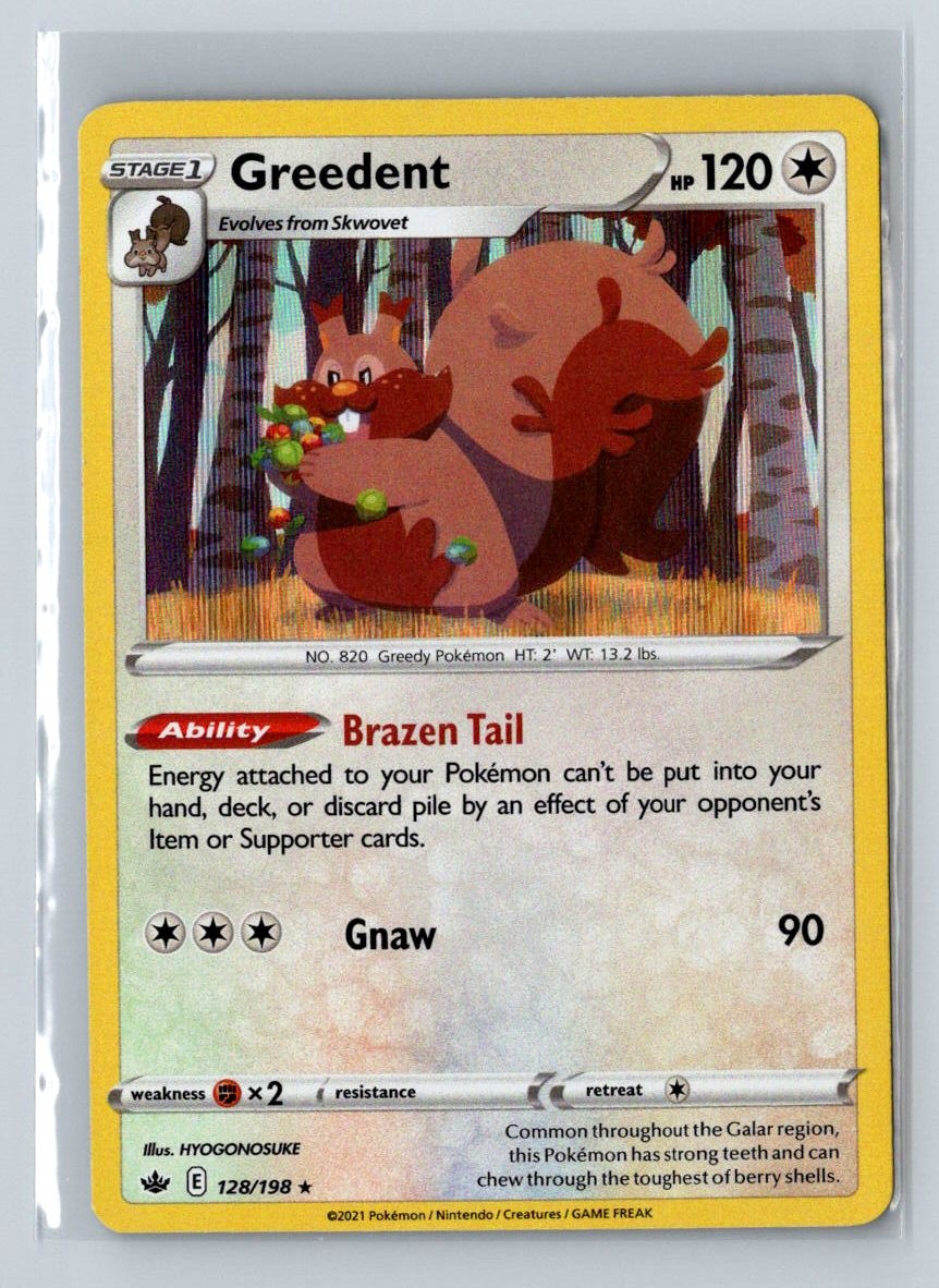 SWSH06: Chilling Reign #128/198 Greedent Holo