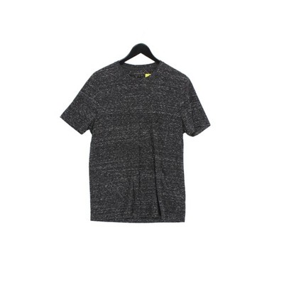 AllSaints Damen T-Shirt L grau Polyester mit Baumwolle, Viskose Basic