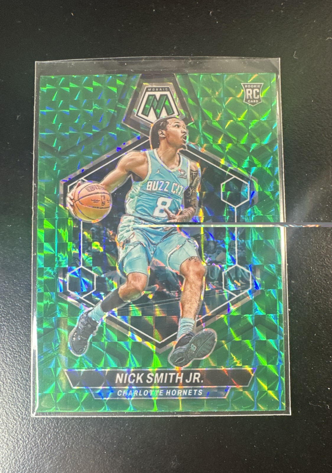 2023-24 Panini Mosaic - Rookies Nick Smith Jr. #242 Green Mosaic Prizm (RC)