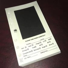 Midwest Stamp: 100 Glassine Stock Pages by UNI SAFE 6 Hole Stock Book #6