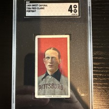 1909-11 T206 Sweet Caporal Baseball Fred Clarke Portrait SGC 4