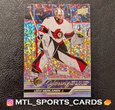 2023-24 Upper Deck #247 Leevi Merilainen Young Guns Speckled Rainbow Foil Rookie