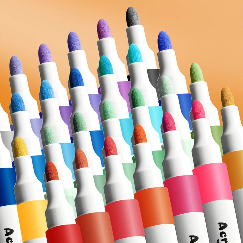 Rotuladores de pintura acrílica bolígrafos de dibujo de pintura acrílica hágalo usted mismo artista regalo para niños Foto 3 de 4