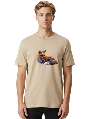 Constellation-Fox Mens Graphic Tee, 100% Cotton, Casual Summer Wear