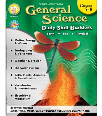 Mark Twain Grades 5-8 General Science WorkBook, Solar System, Weather, Energ...