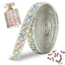 Bling Rhinestone Ribbon Roll,1.5 CM Width Crystal Ribbon for DIY Crafts,Mix C...