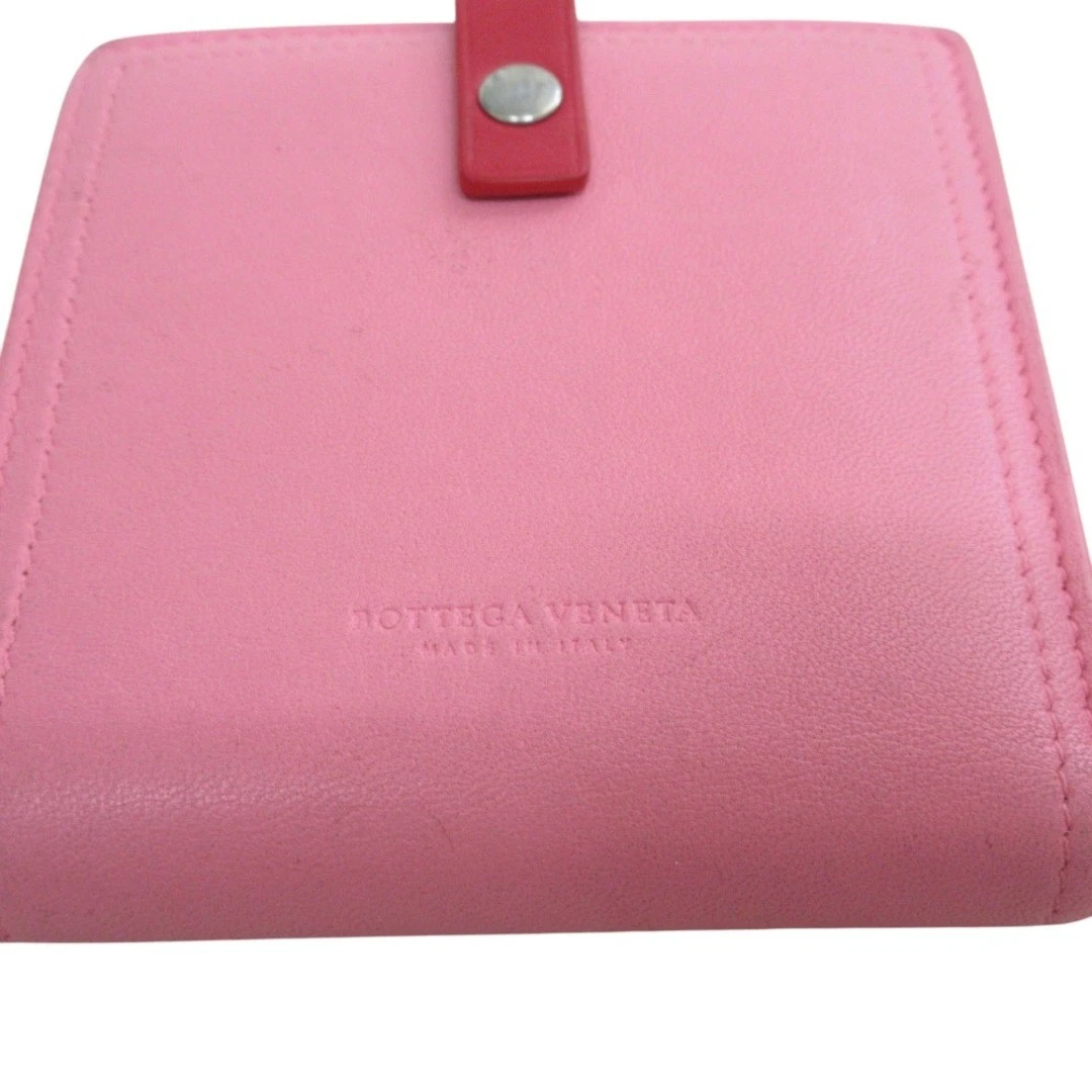 Portafoglio Bottega Veneta Nappa Pelle Compatto Bif Rosa Donna Abbigliamento