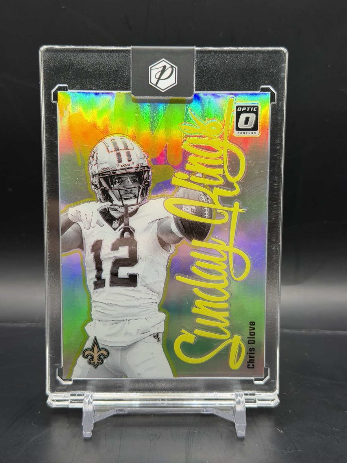 2024 Panini Donruss Optic Sunday Kings Prizm Chris Olave Saints #17 NFL Card